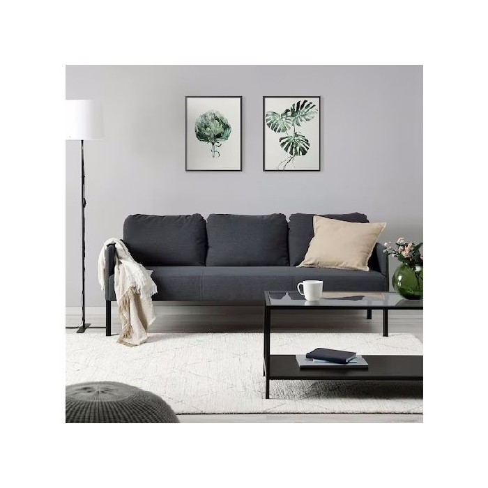 sofas/fabric-sofas/ikea-glostad-3-seater-sofa-knisa-dark-gray