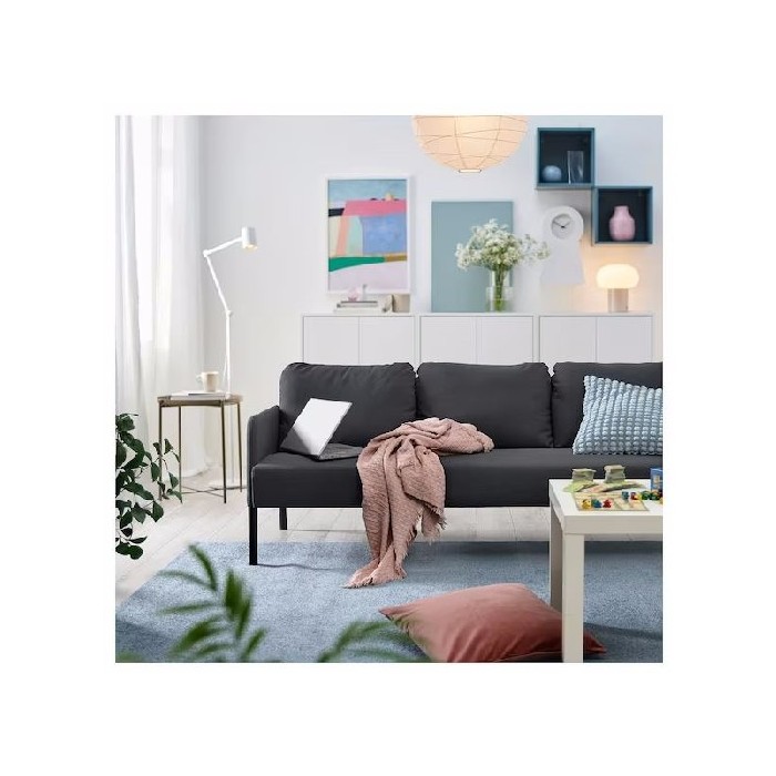 Ikea Glostad 3 Seater Sofa Knisa Dark Gray Fabric Sofas Sofas