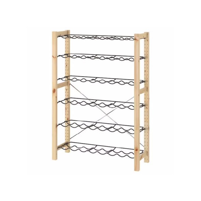 kitchenware/racks-holders-trollies/ikea-ivar-1-element-bottle-rack-pine-gray-89x30x124-cm