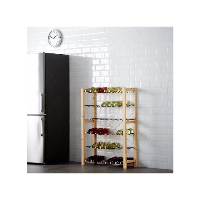 kitchenware/racks-holders-trollies/ikea-ivar-1-element-bottle-rack-pine-gray-89x30x124-cm