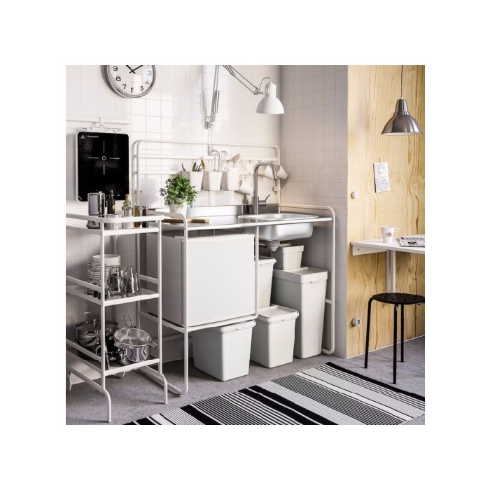 Ikea Hallbar Bin With Lid Light Grey 35 L Bins Liners Household Goods The Atrium