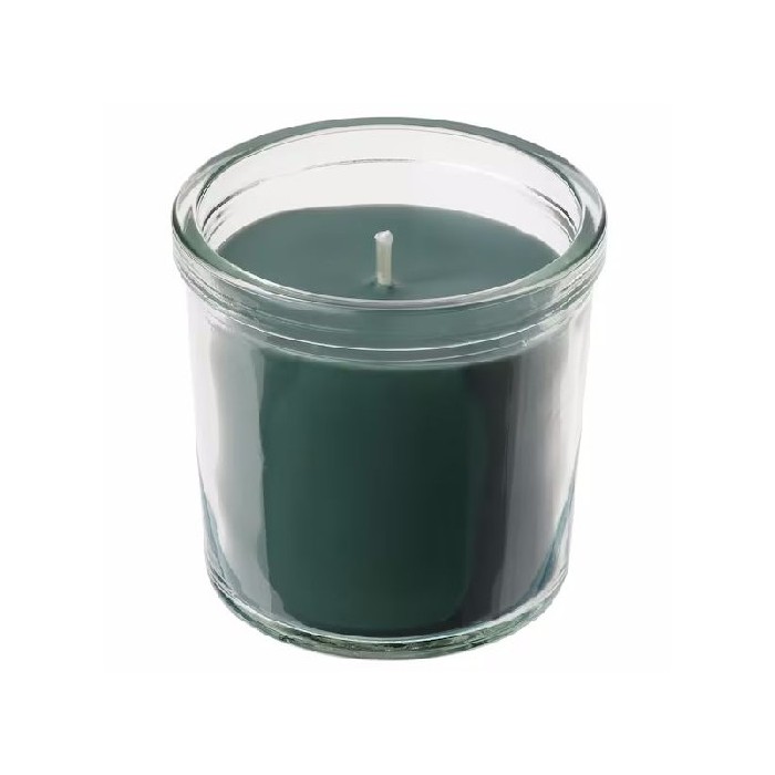 home-decor/candles-home-fragrance/ikea-scented-candle-in-glass-crisp-mintdark-green-20hr