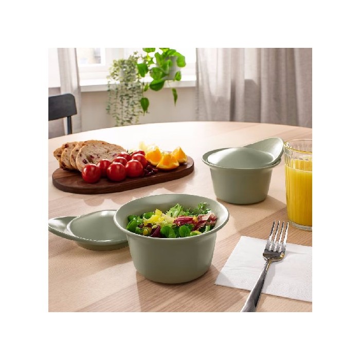 tableware/serveware/ikea-fargklar-ovenserving-dish-with-lid-matt-light-green-set-of-2