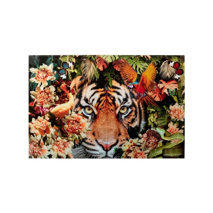 home-decor/wall-decor/promo-kare-glass-picture-tiger-on-hunt-150x100cm