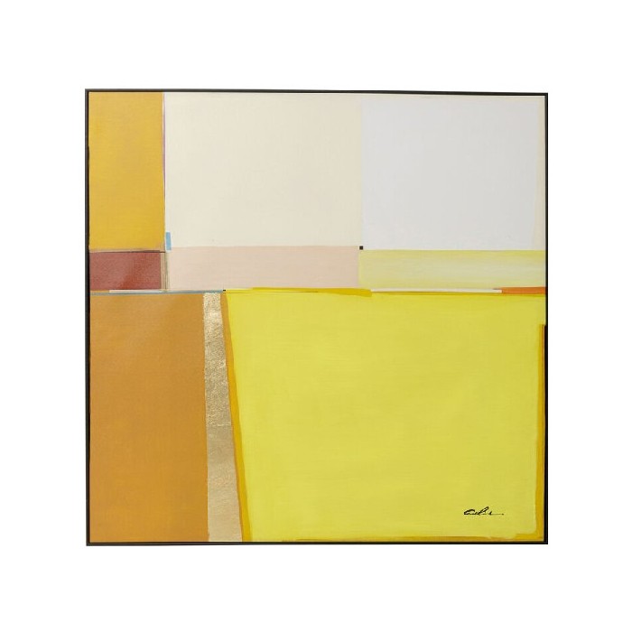 home-decor/wall-decor/kare-framed-picture-abstract-shapes-yellow-113x113cm