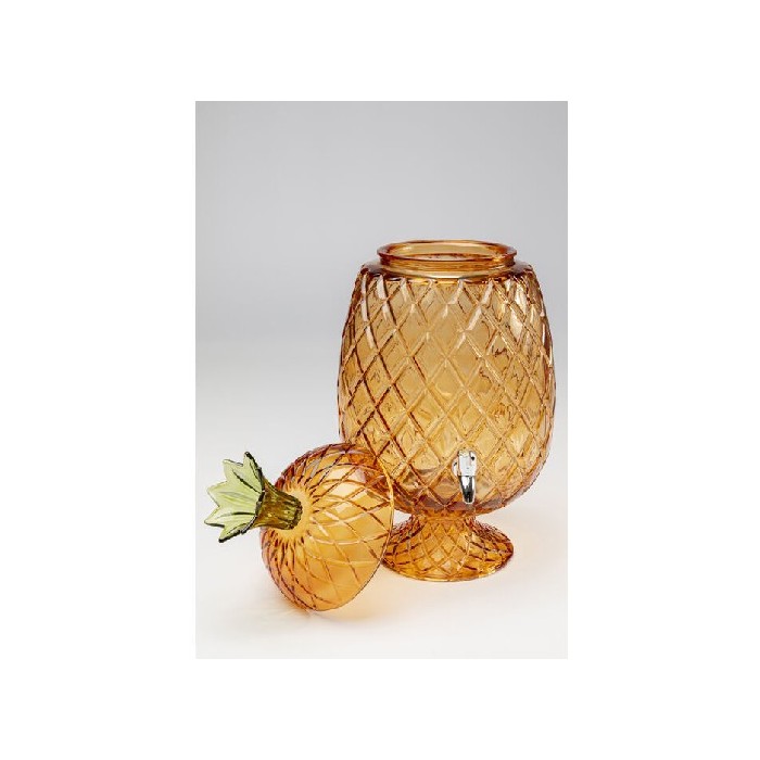 tableware/carafes-jugs-bottles/kare-drink-dispenser-pineapple-amber-2part