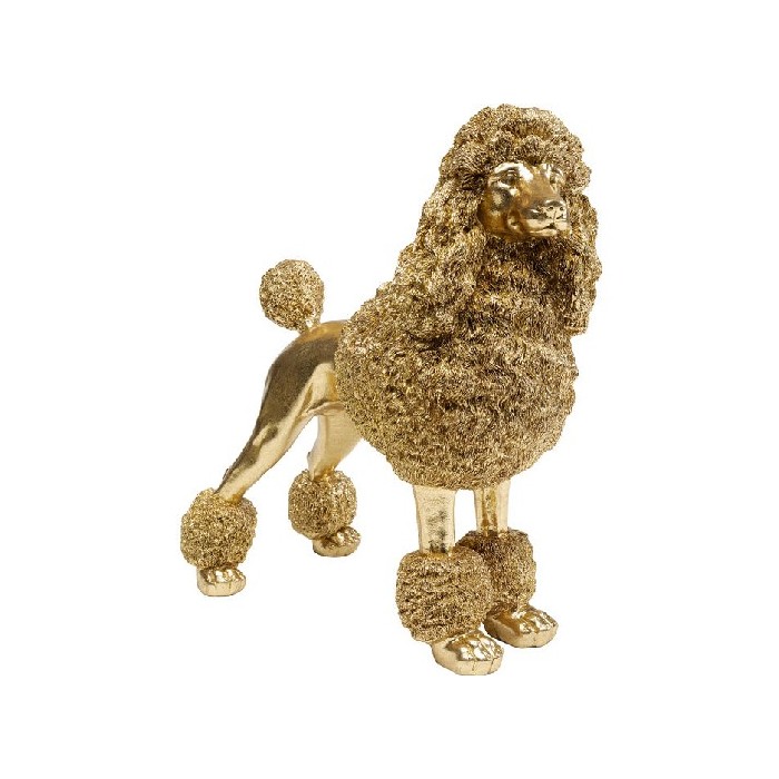 home-decor/decorative-ornaments/kare-deco-figurine-mrs-poodle-gold-34cm