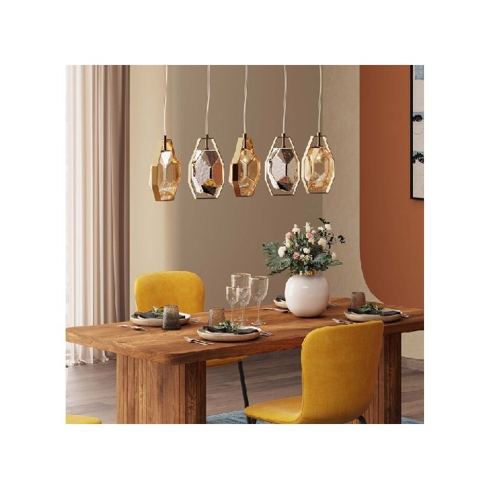 lighting/ceiling-lamps/kare-pendant-lamp-diamond-fever-dining-brass-110cm