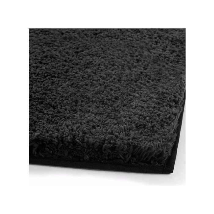 ALSTERN Bath mat, dark gray, 20x31 - IKEA