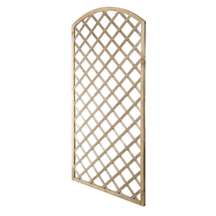 Wooden Trellis In Frame Round 90 X 180 C Fence Trellis Gardening The