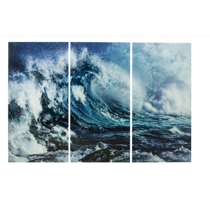 Kare Picture Glass Triptychon Wave Wall Decor Home Decor The Atrium