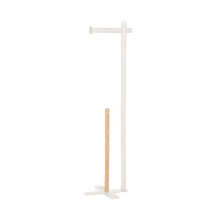 bathrooms/towel-rails-hooks/coincasa-toilet-roll-holder-in-iron-and-bamboo
