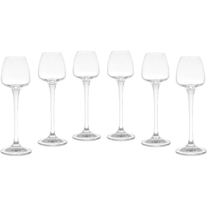 coincasasetof6liqueurgobletsinbohemiacrystal glassware