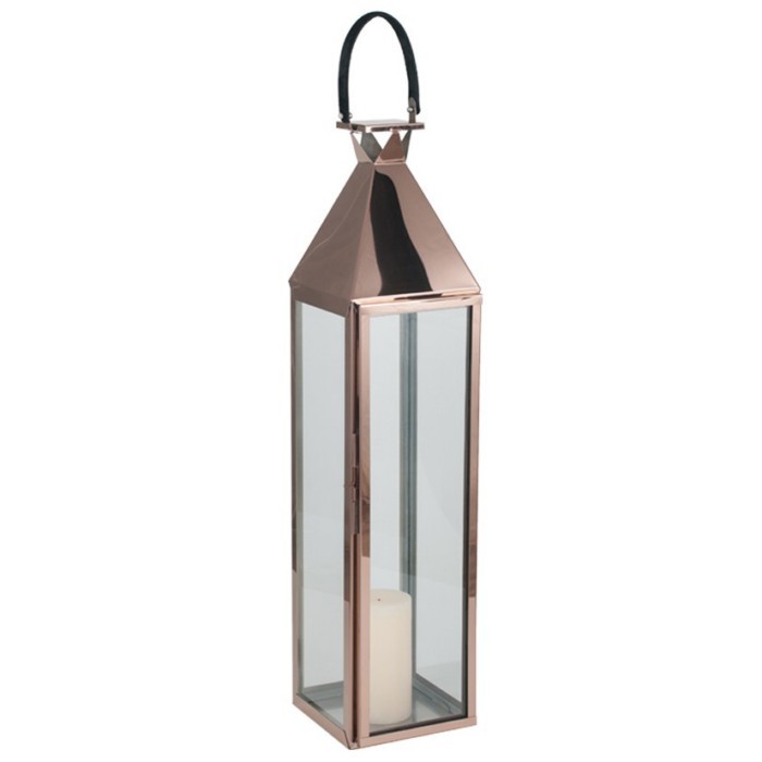 home-decor/candle-holders-lanterns/shiny-copper-stainless-steel-glass-lantern