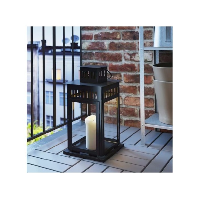 home-decor/candle-holders-lanterns/ikea-borrby-lantern-for-block-candle-indooroutdoor-black-44-cm