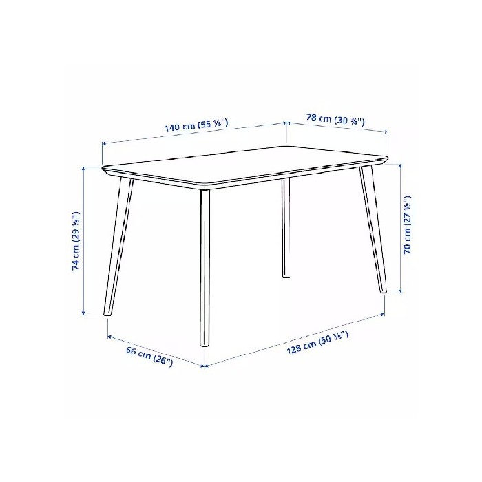 Ikea Lisabo Table Ash Veneer 140X78cm Dining Tables Dining The Atrium