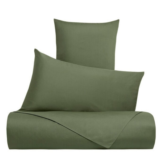 household-goods/bed-linen/coincasa-cotton-sheet-set-military-green