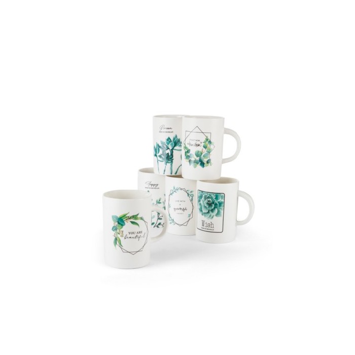tableware/mugs-cups/coincasa-new-bone-china-mug-with-botanical-decoration