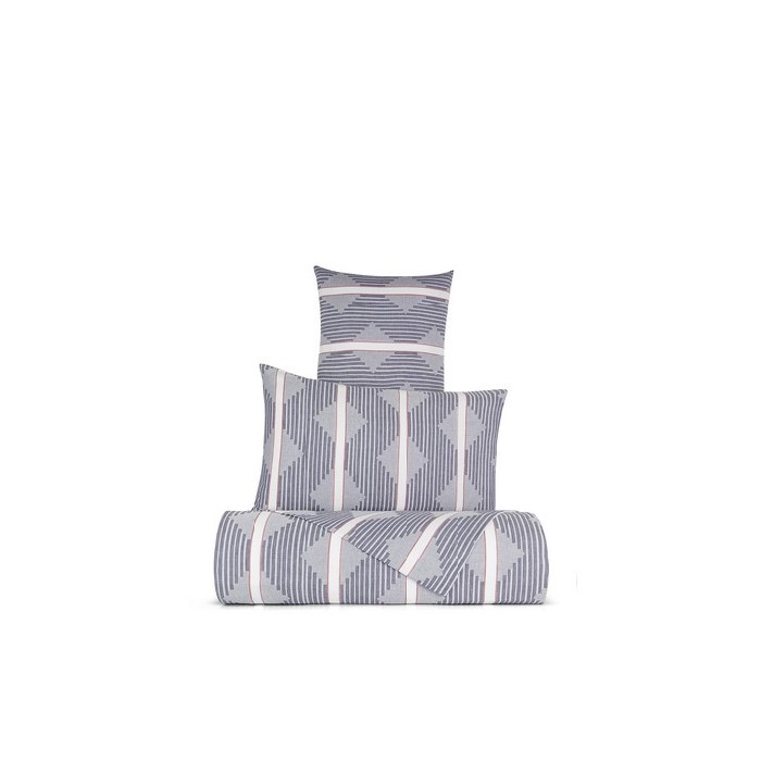 household-goods/bed-linen/coincasa-yarn-dyed-cotton-duvet-cover-with-geometric-pattern