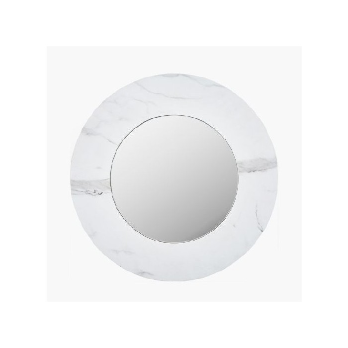 home-decor/mirrors/white-marble-veneer-round-wall-mirror