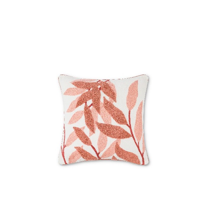 home-decor/cushions/coincasa-leaves-embroidered-cotton-cushion-45x45cm
