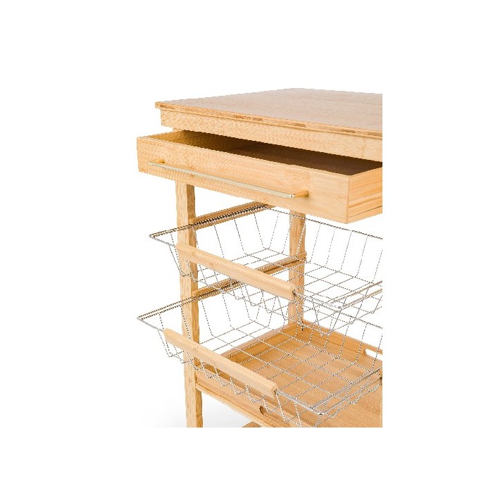 kitchenware/racks-holders-trollies/coincasa-bamboo-food-trolley