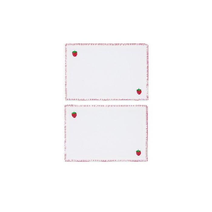 tableware/placemats-coasters-trivets/promo-coincasa-set-of-2-strawberry-embroidered-cotton-placemats