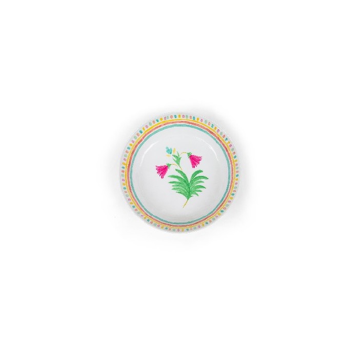 tableware/plates-bowls/promo-coincasa-melamine-soup-plate-with-flower-motif