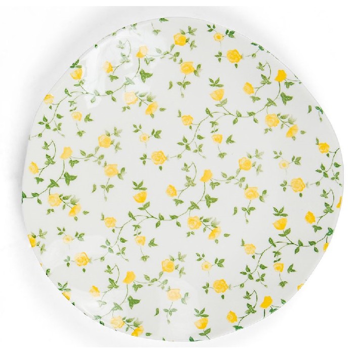 tableware/plates-bowls/coincasa-porcelain-fruit-plate-with-flower-motif
