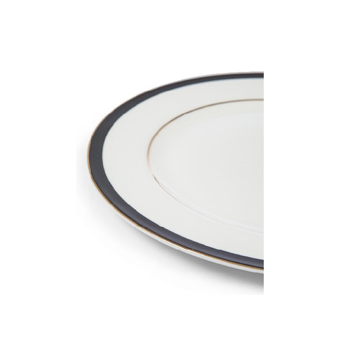 tableware/plates-bowls/coincasa-flat-plate-in-new-bone-china-with-black-edge