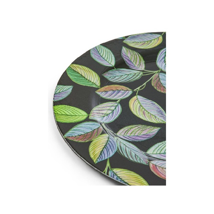 tableware/plates-bowls/coincasa-foliage-motif-plastic-charger-plate