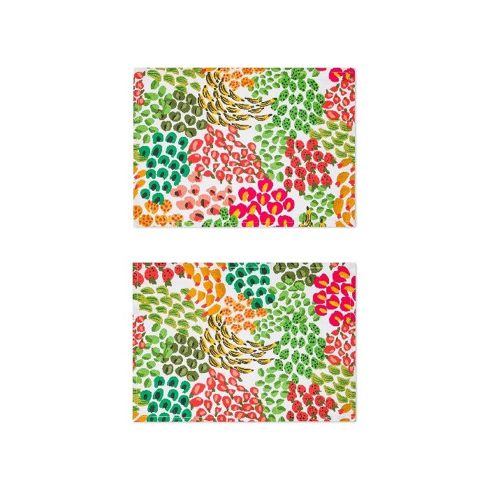 tableware/placemats-coasters-trivets/coincasa-set-of-2-panama-cotton-placemats-with-fruit-print