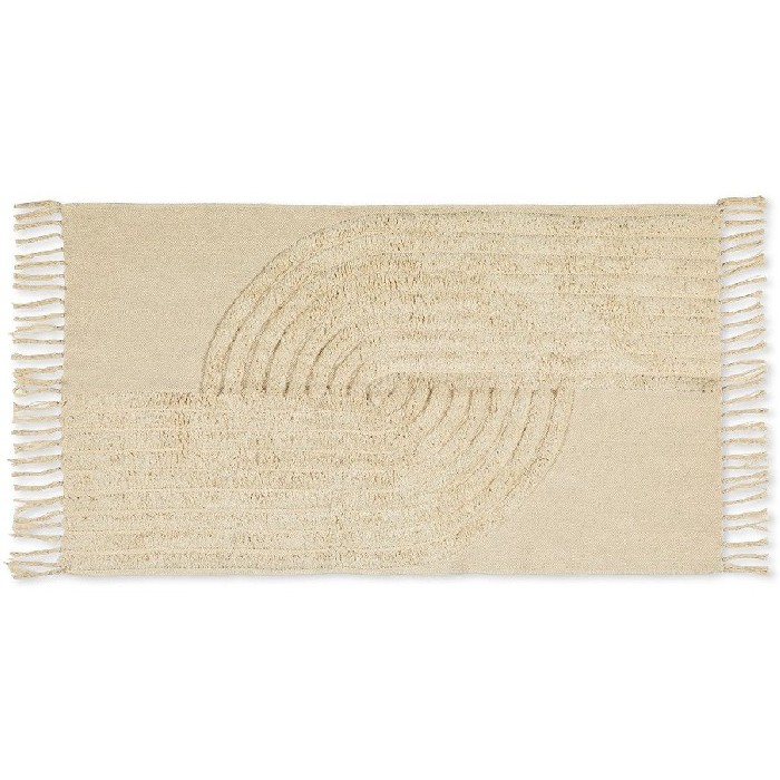 home-decor/carpets/coincasa-jacquard-cotton-rug-with-fringes-and-relief-pattern-7394665