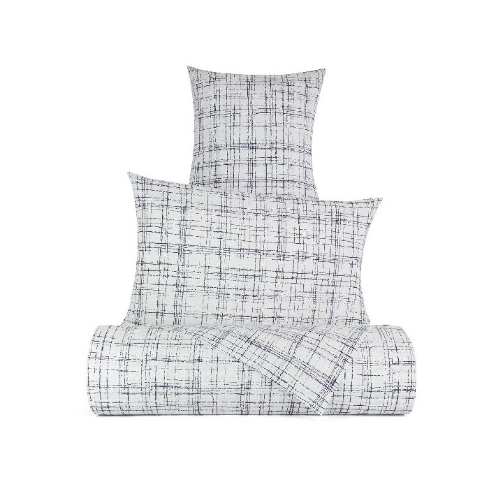 household-goods/bed-linen/coincasa-check-pattern-cotton-percale-duvet-cover-set