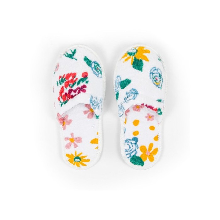 bathrooms/robes-slippers/coincasa-velour-cotton-terry-slippers-with-floral-print