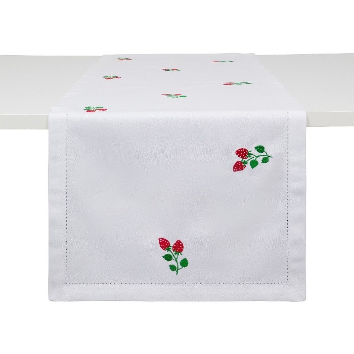 tableware/table-cloths-runners/coincasa-cotton-twirl-runner-with-strawberry-embroidery