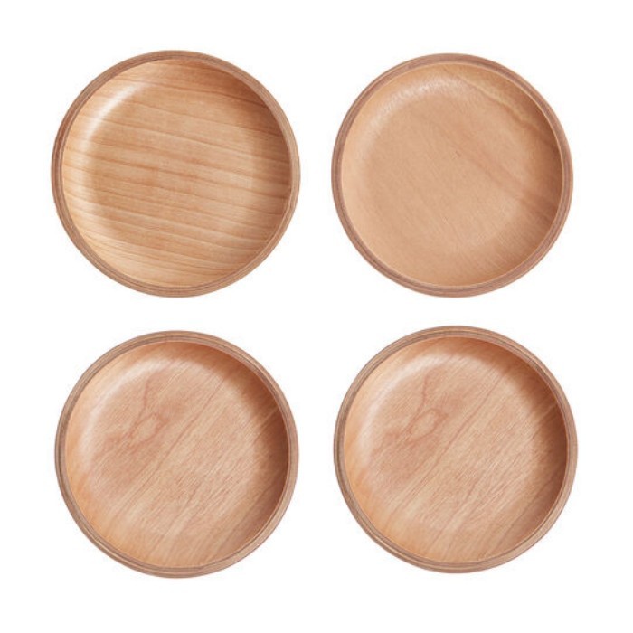 tableware/placemats-coasters-trivets/coincasa-4-pack-birch-wood-drinks-coasters