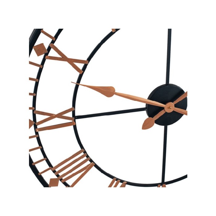Black And Rose Gold Metal Round Wall Clock Clocks Home Decor The Atrium