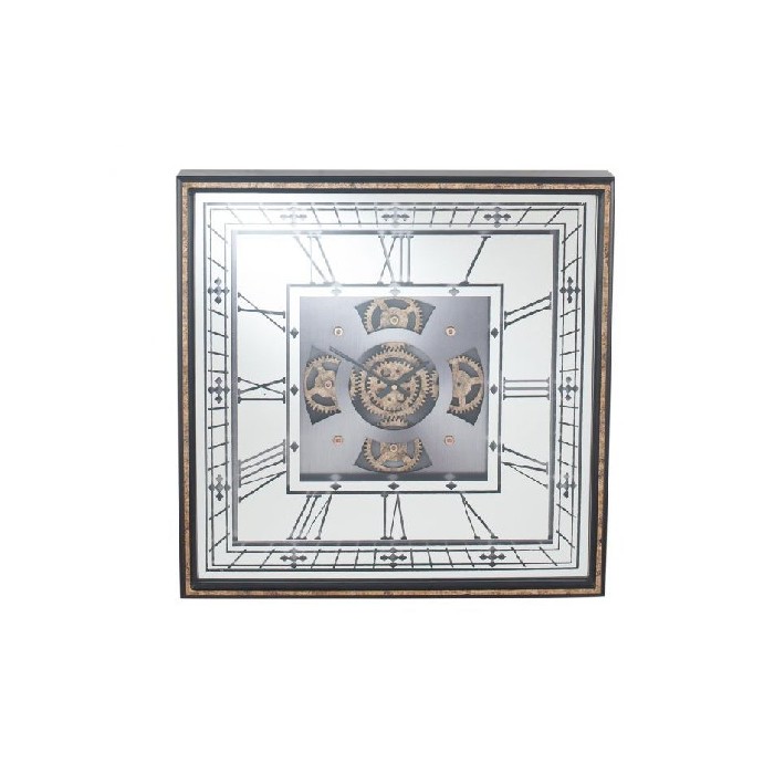 home-decor/clocks/antique-gold-wood-and-mirror-square-working-cog-wall-clock
