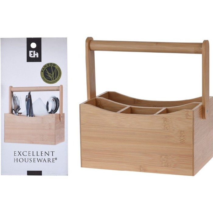 kitchenware/dish-drainers-accessories/excellent-houseware-cutlery-holder-bamboo-with-handle