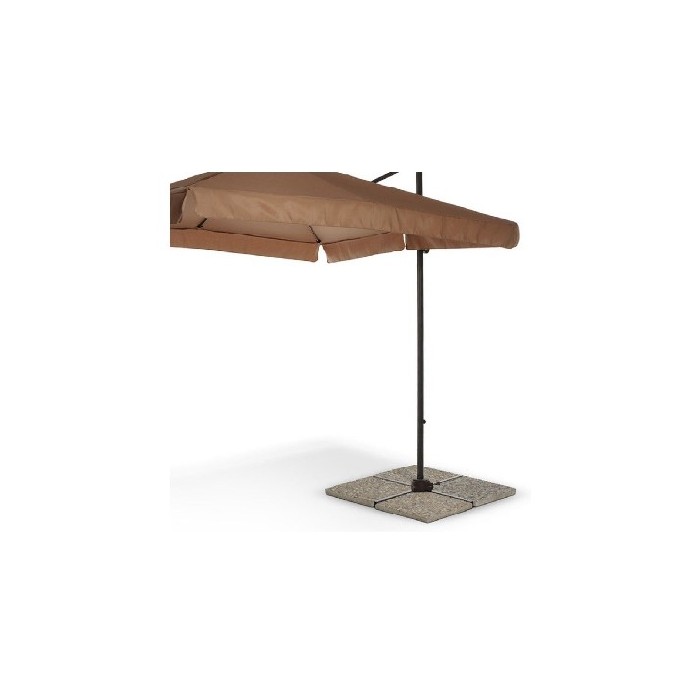Grit Square Umbrella Base Brown 23Kg Umbrellas Bases Outdoor The Atrium
