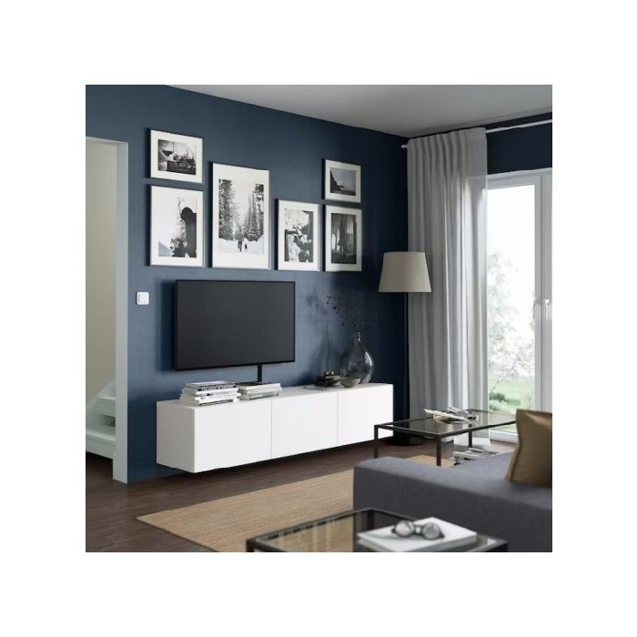 Ikea Besta Tv Bench With Doors Whitetimmerviken White 180X42x38cm Tv