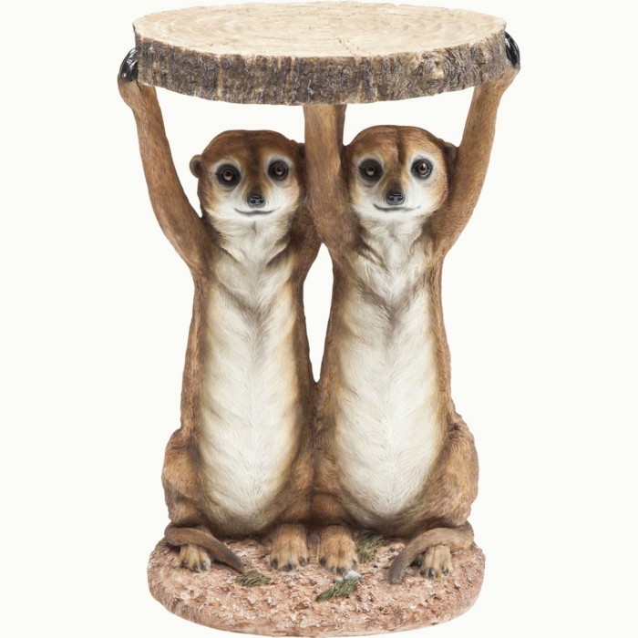 living/coffee-tables/kare-side-table-animal-meerkat-sisters-ø33c