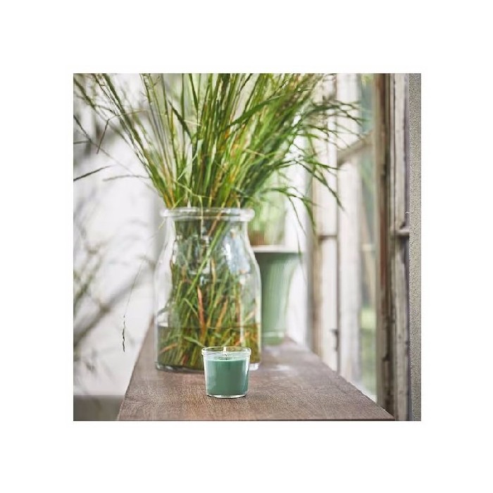 home-decor/candles-home-fragrance/ikea-hedersam-scented-candle-glass-20-hr-fresh-grass-light-green