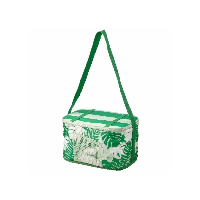 outdoor/beach-related/promo-ikea-sommarflox-cooler-bag-patternedbright-green-38x26x22cm