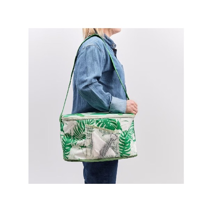 outdoor/beach-related/promo-ikea-sommarflox-cooler-bag-patternedbright-green-38x26x22cm