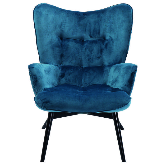 Kare Kare Vicky Armchair Blackvelvet Bluegreen Designer Armchairs Sofas