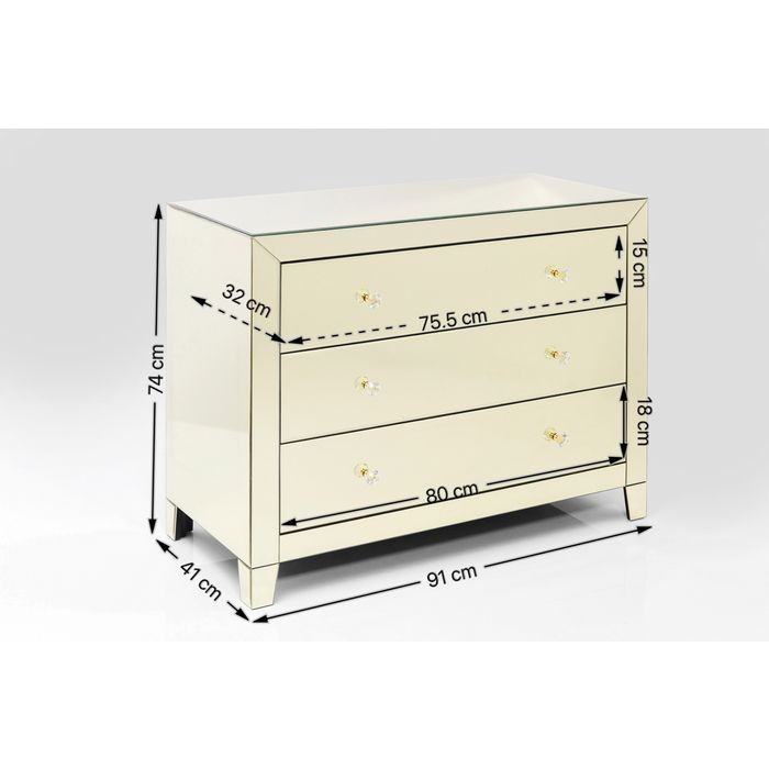 Kare Luxury 3 Drawer Dresser Loose Furniture Home Decor The Atrium