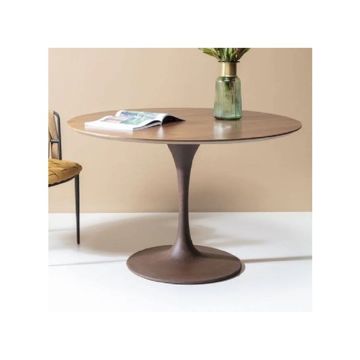 dining/dining-tables/kare-invitation-table-set-walnut-rust-ø120cm