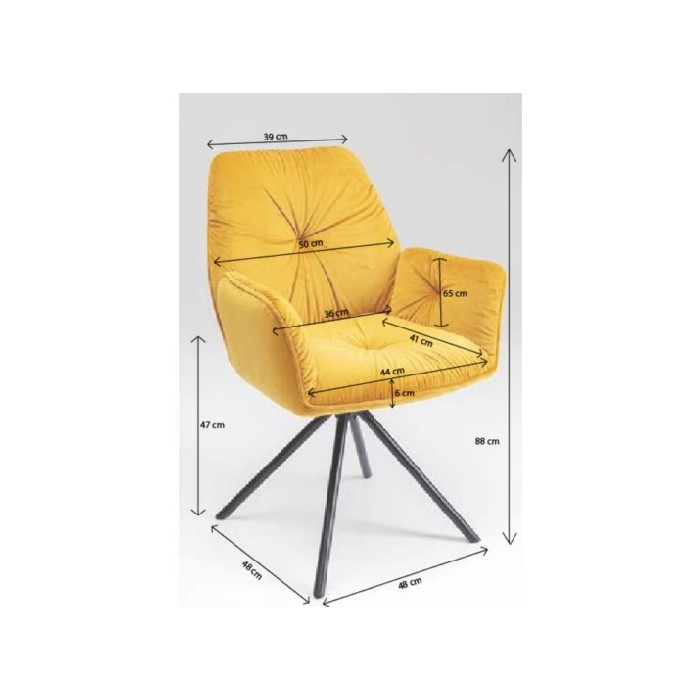 dining/dining-chairs/chair-with-armrest-mila-yellow